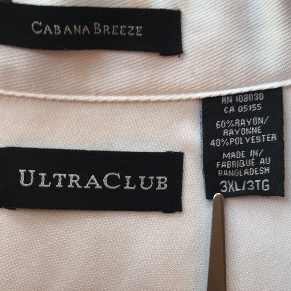 UltraClub mens size 3XL white short sleeved shirt - Picture 3 of 4
